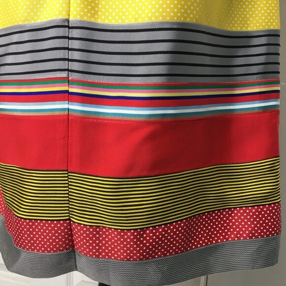 J. McLaughlin Strapless Striped Multicolor Dress 4 - Picture 9 of 11
